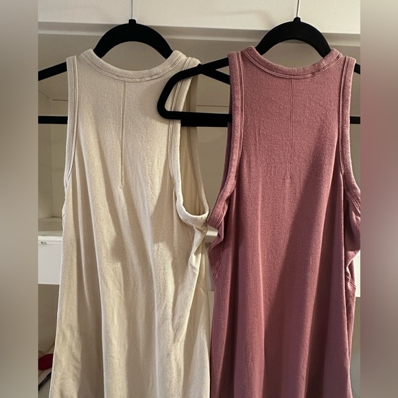 Set of Cream and Pink Sleeveless High Neck Tops - Picture 4 of 6